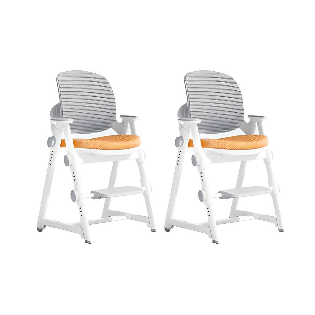 Adjustable Height Kids Desk Chair with Arms and Upholstered Seat