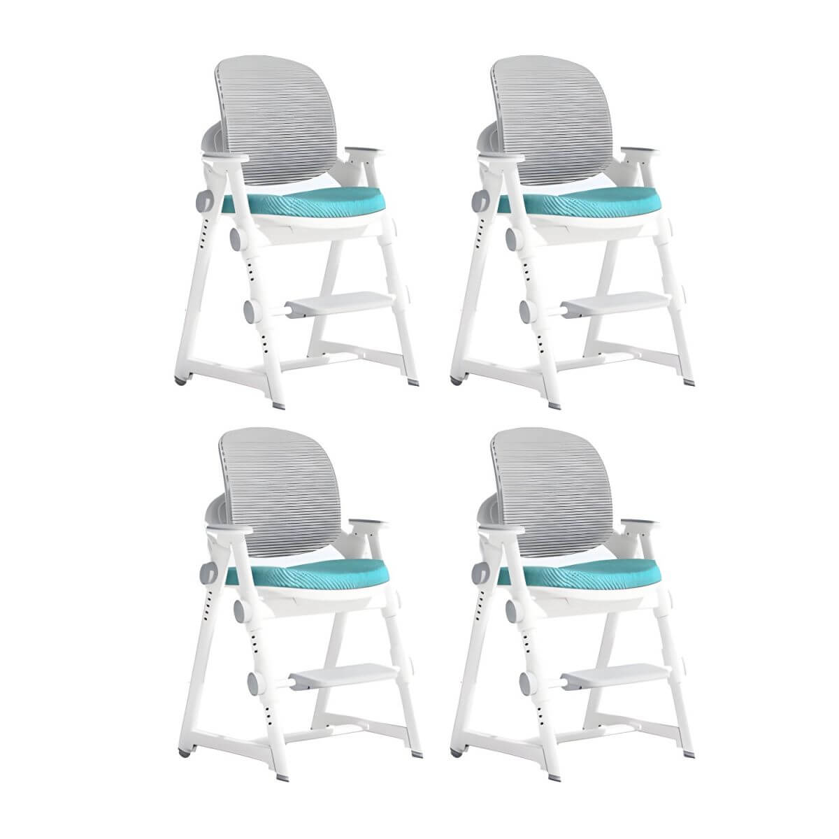 Adjustable Height Kids Desk Chair with Arms and Upholstered Seat