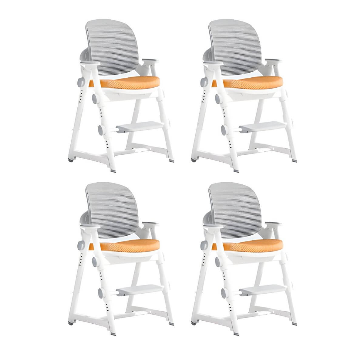 Adjustable Height Kids Desk Chair with Arms and Upholstered Seat