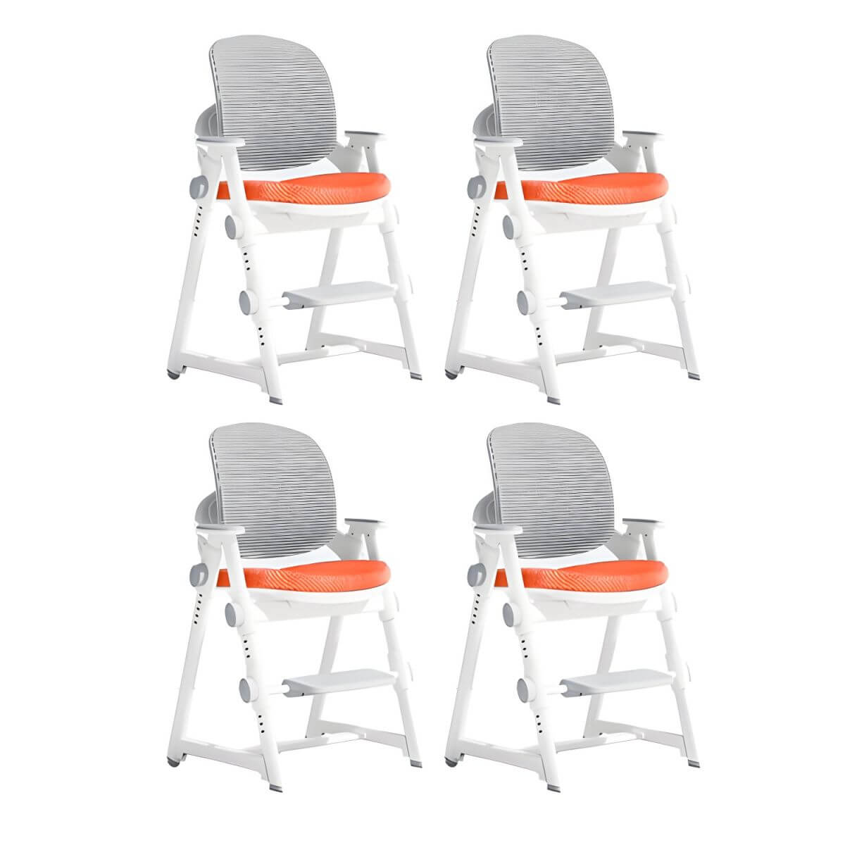 Adjustable Height Kids Desk Chair with Arms and Upholstered Seat