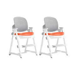 Adjustable Height Kids Desk Chair with Arms and Upholstered Seat