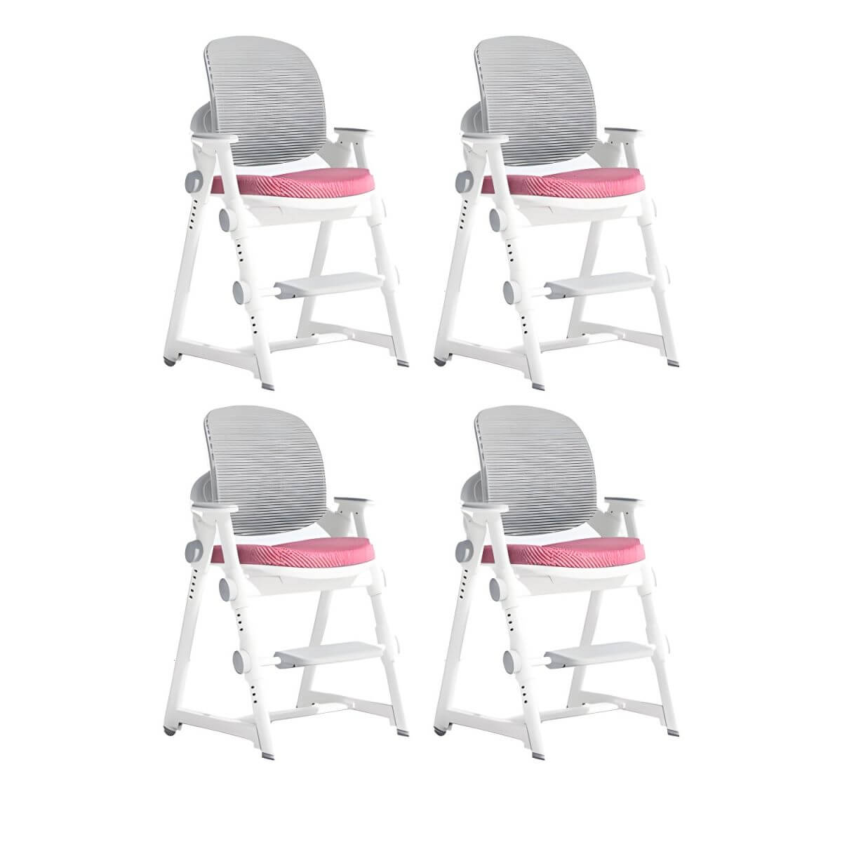 Adjustable Height Kids Desk Chair with Arms and Upholstered Seat