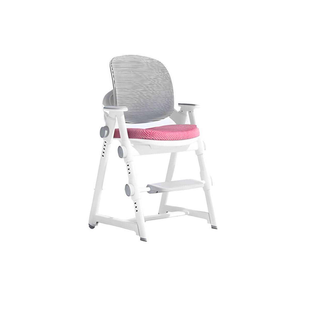Adjustable Height Kids Desk Chair with Arms and Upholstered Seat