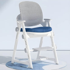 Adjustable Height Kids Desk Chair with Arms and Upholstered Seat