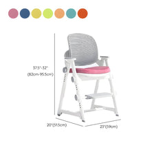 Adjustable Height Kids Desk Chair with Arms and Upholstered Seat Dimensions