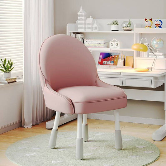 Adjustable Height Kids Desk Chair with Faux Leather Upholstery