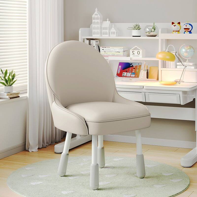 Adjustable Height Kids Desk Chair with Faux Leather Upholstery