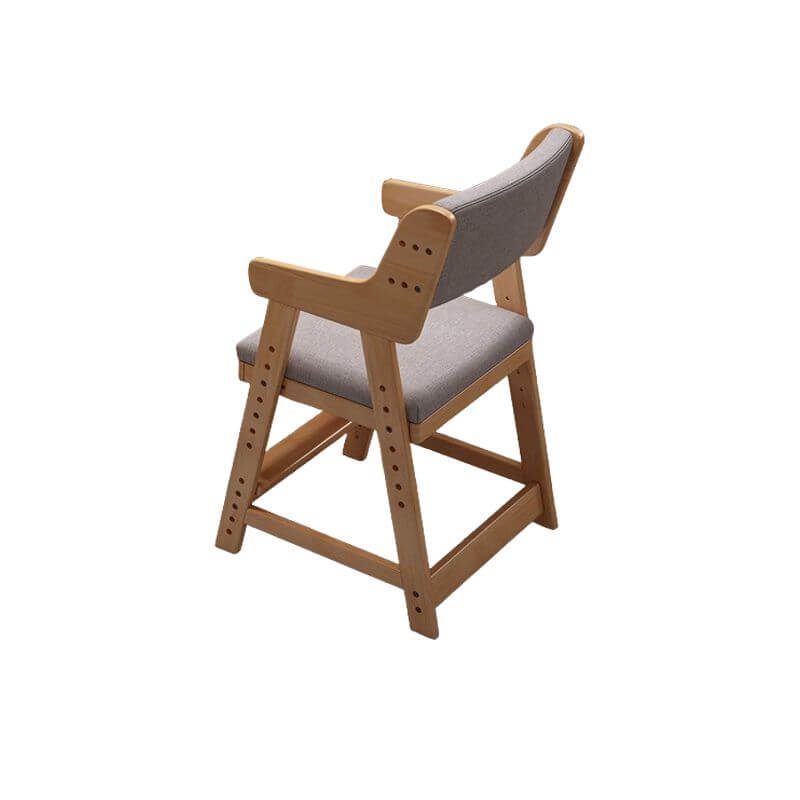Adjustable Height Kids Desk Chair with Upholstered Seat and Wood Frame