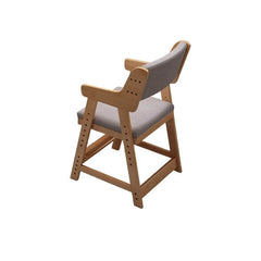 Adjustable Height Kids Desk Chair with Upholstered Seat and Wood Frame