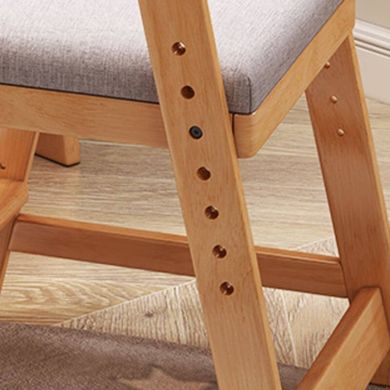 Adjustable Height Kids Desk Chair with Upholstered Seat and Wood Frame