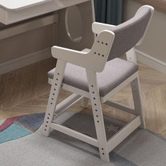 Adjustable Height Kids Desk Chair with Upholstered Seat and Wood Frame