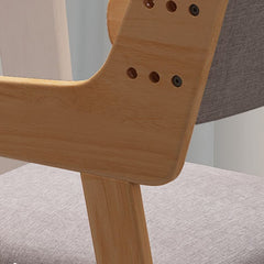 Adjustable Height Kids Desk Chair with Upholstered Seat and Wood Frame