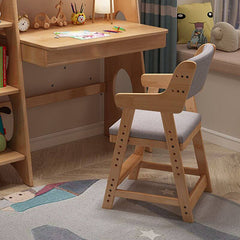 Adjustable Height Kids Desk Chair with Upholstered Seat and Wood Frame Main Product Image