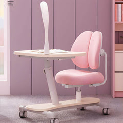 Adjustable Kids Writing Desk with Ergonomic Chair and Storage Shelf