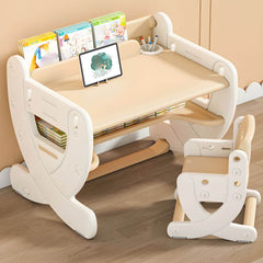 Adjustable Pastel Kids' Desk Featuring Paintable Top and Storage Shelf