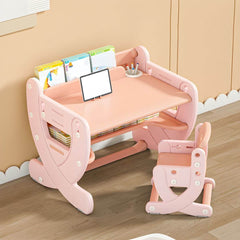 Adjustable Pastel Kids' Desk Featuring Paintable Top and Storage Shelf