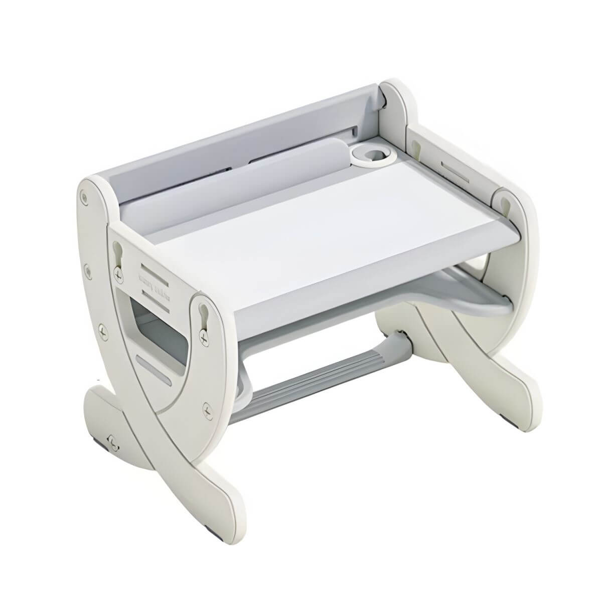 Adjustable Pastel Kids' Desk Featuring Paintable Top and Storage Shelf