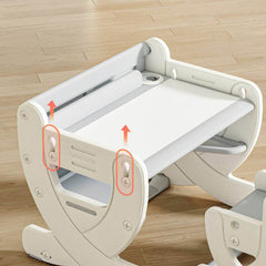 Adjustable Pastel Kids' Desk Featuring Paintable Top and Storage Shelf