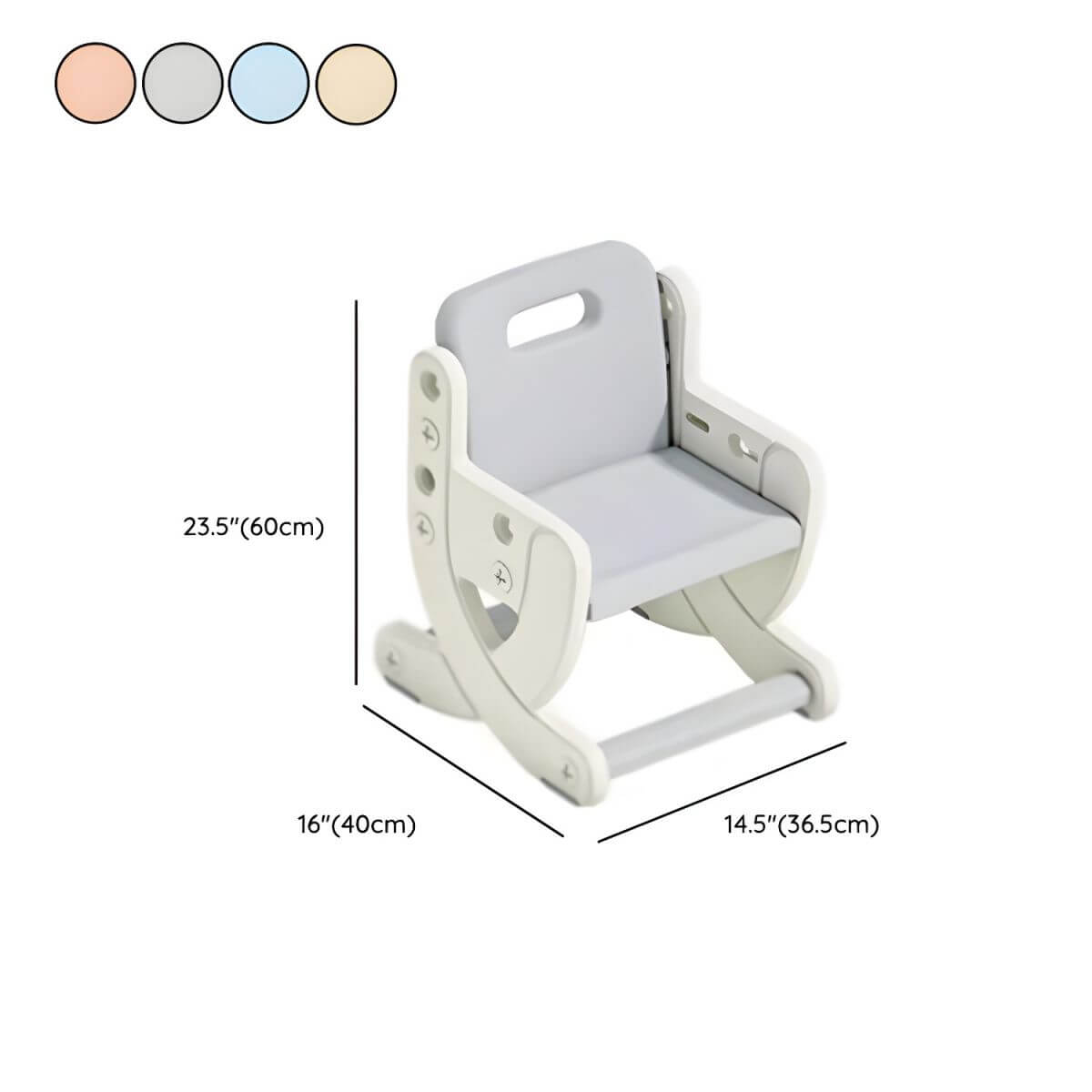 Adjustable Pastel Kids' Desk Featuring Paintable Top and Storage Shelf Dimensions