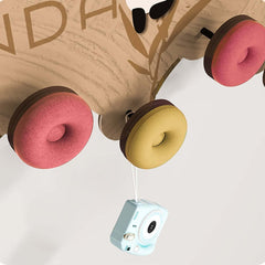 Adorable Multi-Color Panda Garment Rack with LED Clock - Modern Design