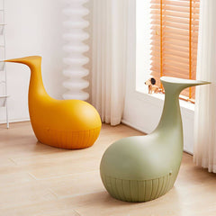 Animal-Shaped Plastic Kids Stool with Water-Resistant Finish