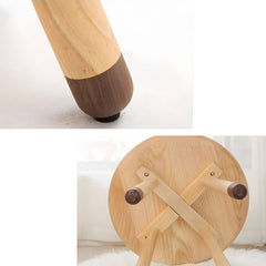 Animal-Shaped Upholstered Kids Stool with Light Wood Legs