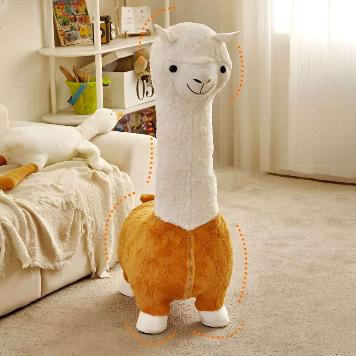 Animal-Themed Upholstered Toddler Chair with Back Support