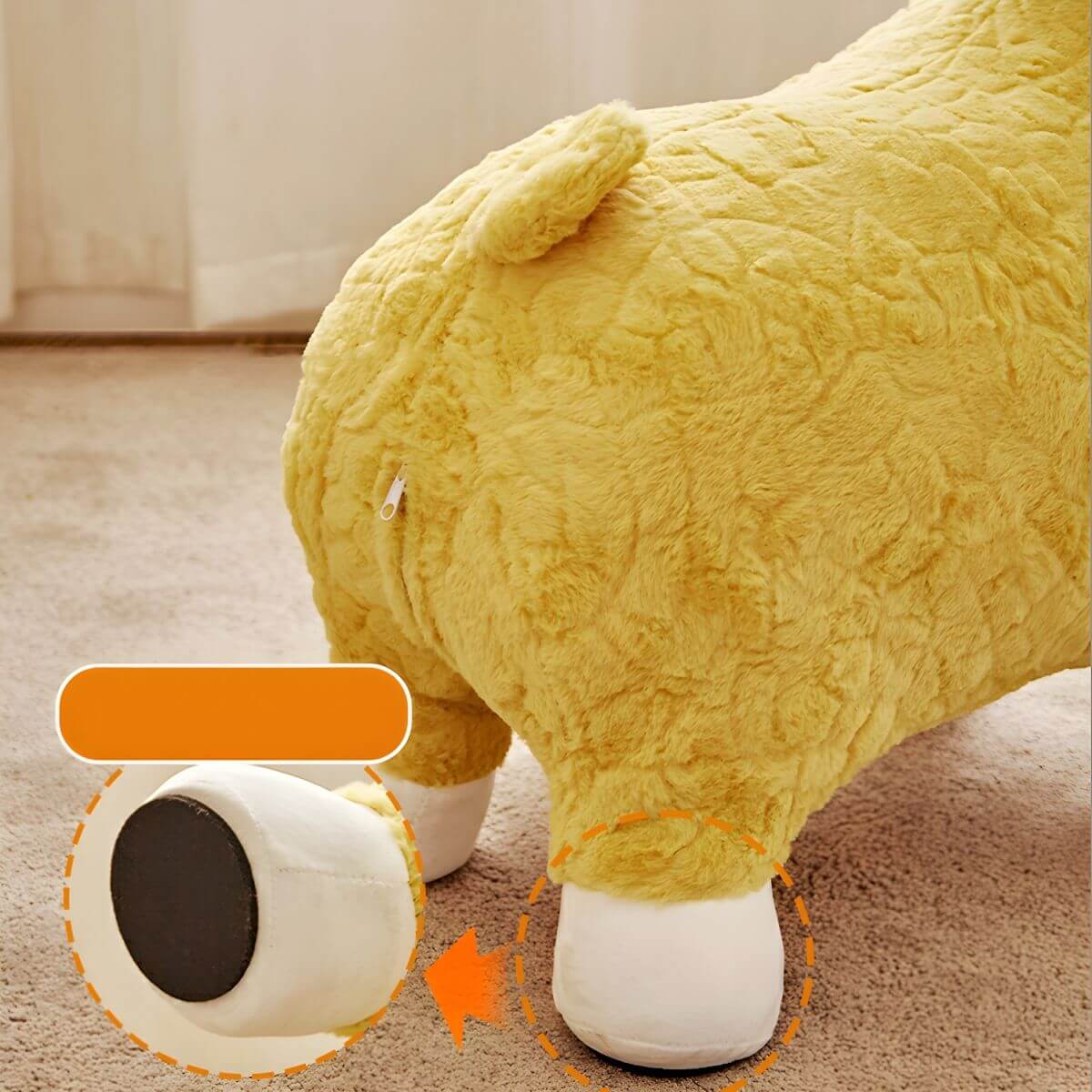 Animal-Themed Upholstered Toddler Chair with Back Support