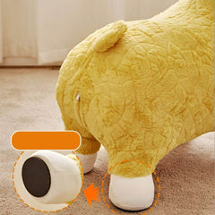 Animal-Themed Upholstered Toddler Chair with Back Support