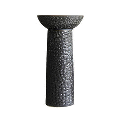 Antique Black Kaolin Clay Freestanding Pedestal Sink - Modern Specialty Design