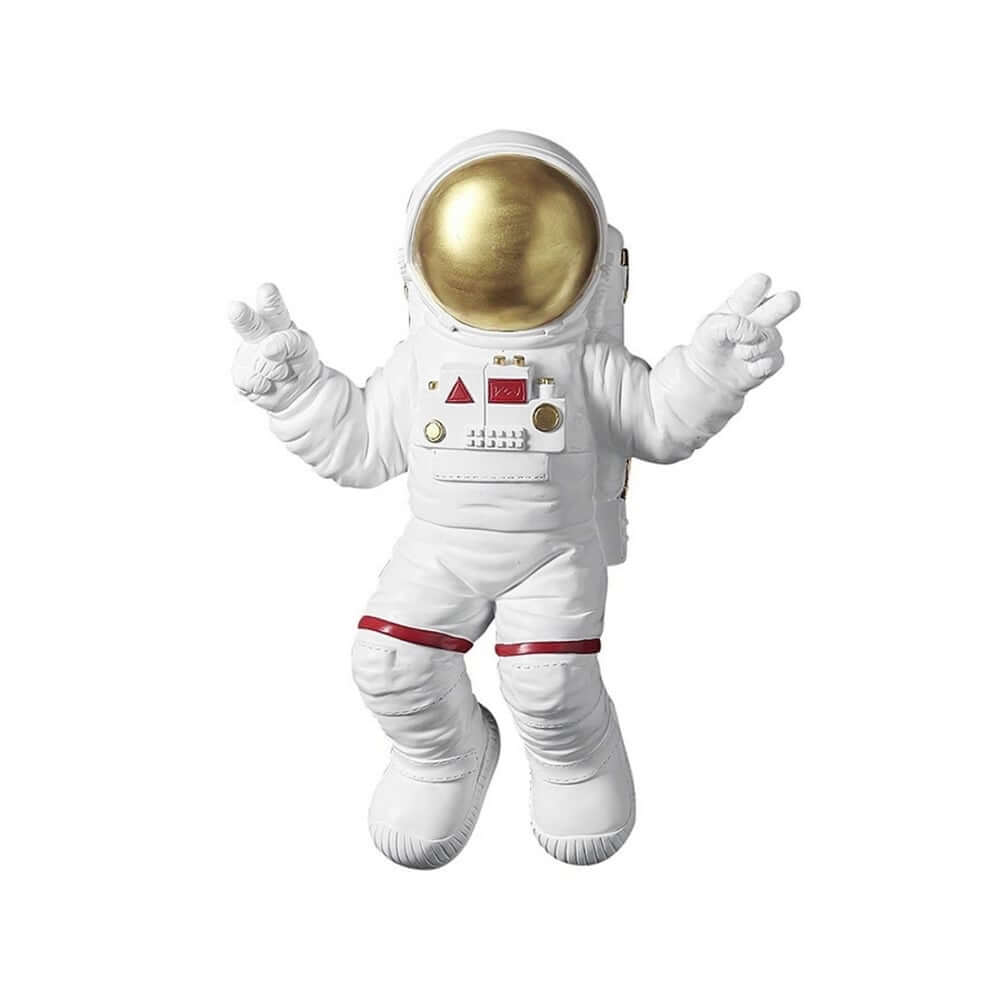 Art Deco Resin Wall Art Set – Multi-Color Spaceman and Planets Decor