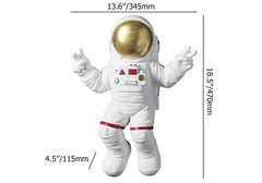 Art Deco Resin Wall Art Set – Multi-Color Spaceman and Planets Decor Dimensions