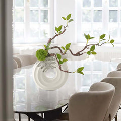 Artificial Bonsai Tree in White Ceramic Decorative Vase