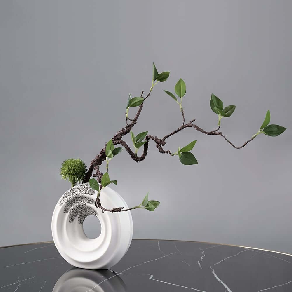 Artificial Bonsai Tree in White Ceramic Decorative Vase