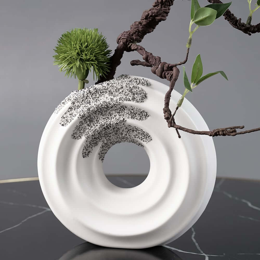Artificial Bonsai Tree in White Ceramic Decorative Vase