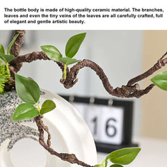 Artificial Bonsai Tree in White Ceramic Decorative Vase