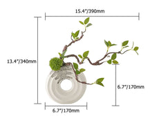 Artificial Bonsai Tree in White Ceramic Decorative Vase Dimensions