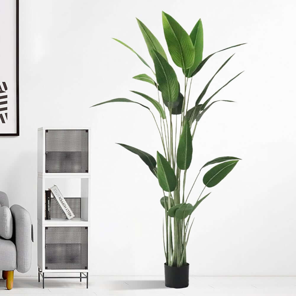 Artificial Canna Tree with Pedestal Base – Tropical Faux Plant for Indoor Spaces Main Product Image