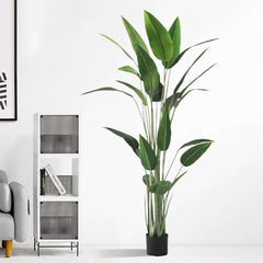 Artificial Canna Tree with Pedestal Base – Tropical Faux Plant for Indoor Spaces Main Product Image