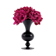 Artificial Rose Floral Arrangement in Black Plastic Planter