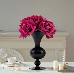 Artificial Rose Floral Arrangement in Black Plastic Planter Main Product Image