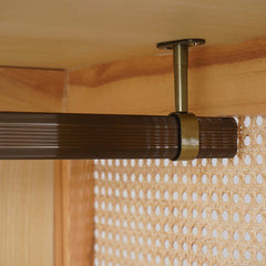 Ash Wood Wardrobe with Rattan Doors and Two Drawers