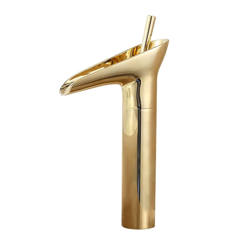 Ashfie Collection Traditional Brass Vessel Faucet with Waterfall Spout