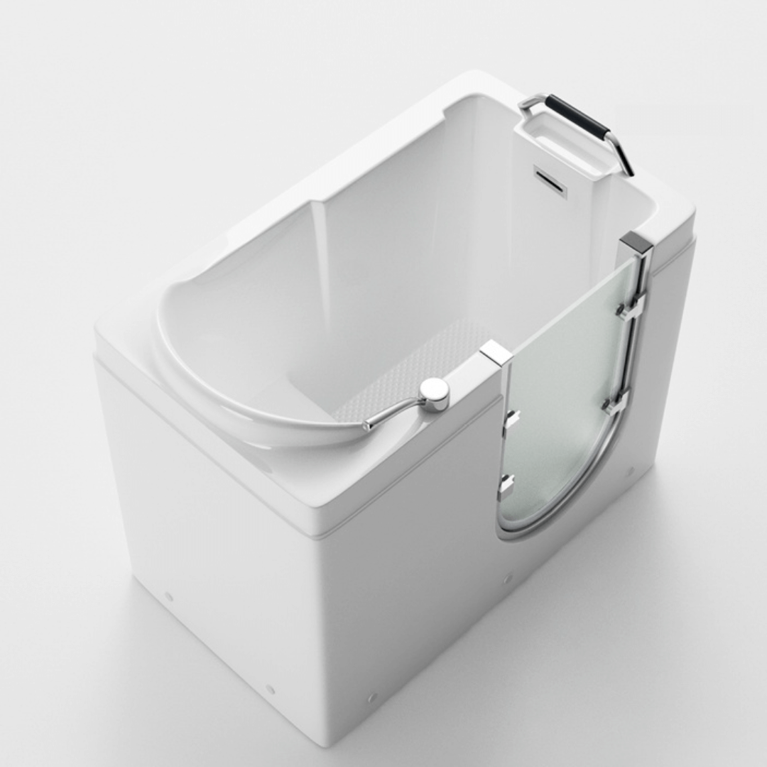 Ergonomic Walk-In Bathtub with External Door and Deep Soak for Elderly Comfort