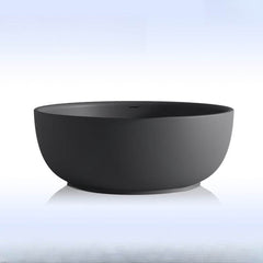 Ink Orbicular Freestanding Bathtub with Roll Top Casual Soaking Design, 47"L x 47"W x 22"H Bathtubs