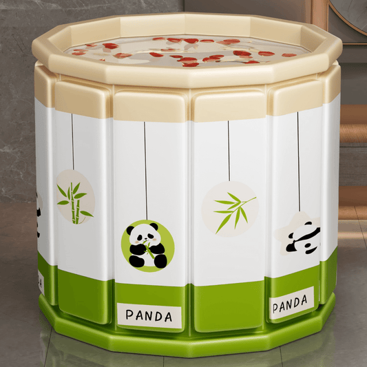 Foldable Adult & Kids Bathing Tub - Cute Panda Design with Excellent Insulation