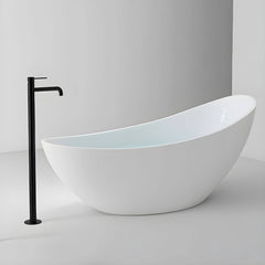 Modern Freestanding Single Slipper Oval Acrylic Soaking Bathtub Bathtubs