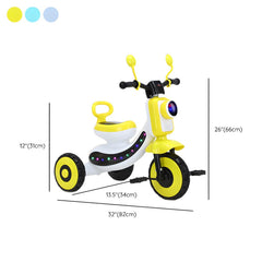 Battery-Powered Kids Tricycle with LED Light Strip & Stable Triangle Frame Dimensions