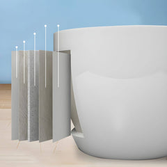 Modern Corner Free Form White Acrylic Soaking Bathtub with Seat Included - Tub with Deck Faucets Unavailable 55"L x 30"W x 23"H Bathtubs