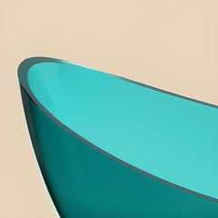 Casual Resin Oval Freestanding Bathtub with Double Slipper Design for Soaking Bathtubs